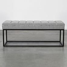 Houndstooth Milford Upholstered Ottoman Bench